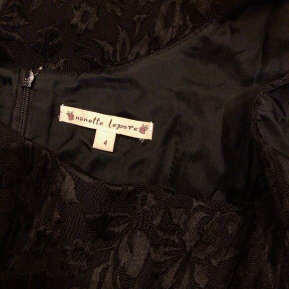 NANETTE LEPORE Vintage Sleeveless Brocade Empire Waist Midi Sheath Dress - Picture 5 of 7